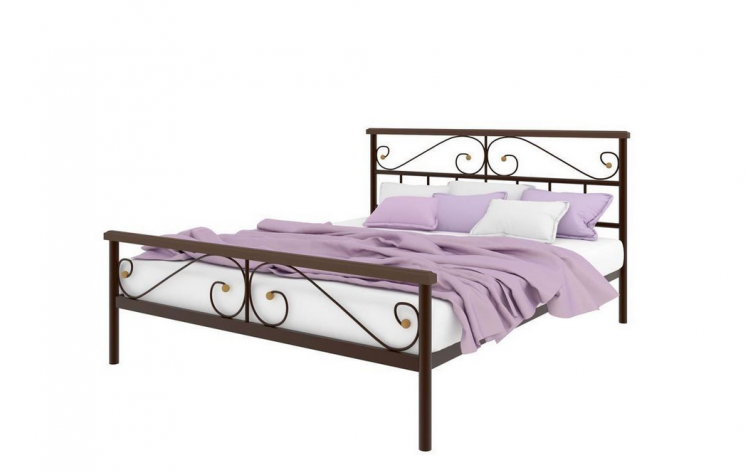 Кровать Эсмеральда plus 1400х1900 Коричневая_0