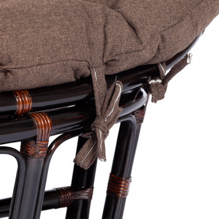 Диван MAMASAN/МАМАСАН 23/02 W /с подушкой/ подушка 182х119 см, 169х102х80 см, Antique brown (античный черно-коричневый), ткань, коричневый, 3М7_9