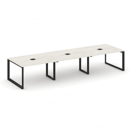 Стол переговорный Стайл Проджект СН-59О.СПРГ-053 Дуб Наварра/Металл Черный 4140*1180*750 / SN-59O.SPRG-053_0