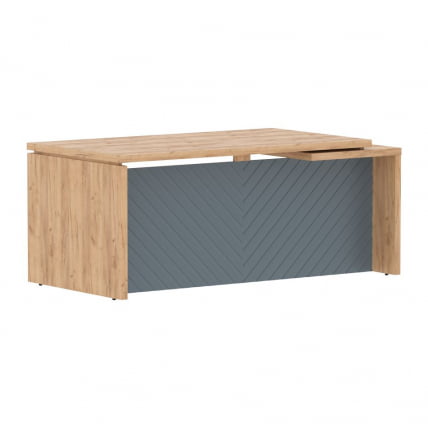 Стол руководителя левый Torr LUX TLCT 189 L Дуб Бофорд Серо-голубой_0