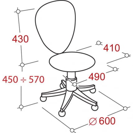 Кресло Echair-212 PTW 480761 Белое Оранжевое_3