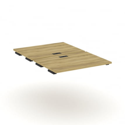 Двойной стол-приставка к двум опорным тумбам/шкафам CONCEPT CN.DSPR-005 Дуб Винченцо Черный_0