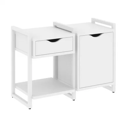 Тумба на регулируемых опорах наборная. Вариант №3 LOFT VR.L-TN-3.O Металл белый Белый Бриллиант_0