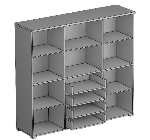 Комод 03 фасад глухой полки из лдсп Korsa Белый_1
