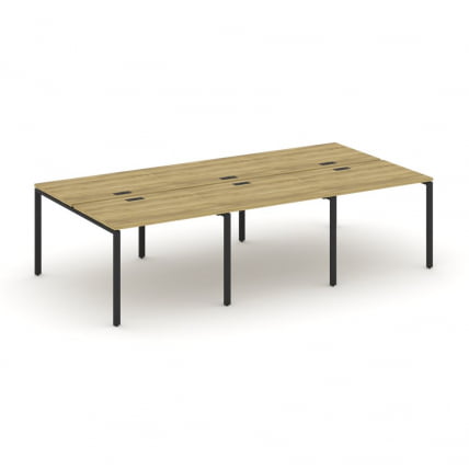 Рабочая станция двухсторонняя на 6 мест CONCEPT CN.DRS-009 Дуб Винченцо Черный_0