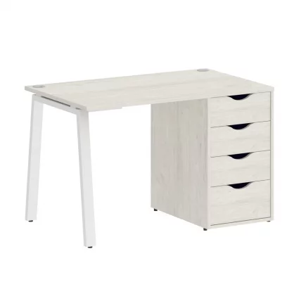 Стол письменный HOME OFFICE VR.SP-3-118.4.A Дуб Наварра/Белый металл_0