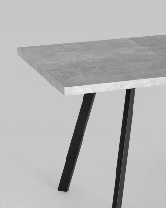 Стол обеденный раскладной Плаин 116-158 Бетон-черный / Plain_6