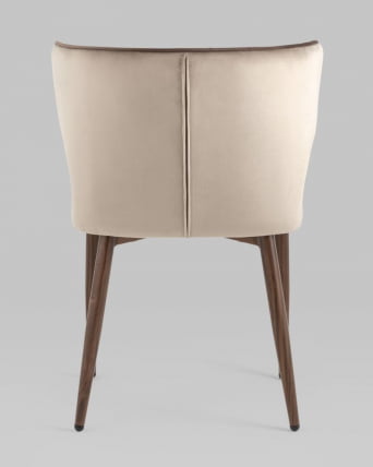 Стул Матео с кантом велюр Шампань ножки дерево_5