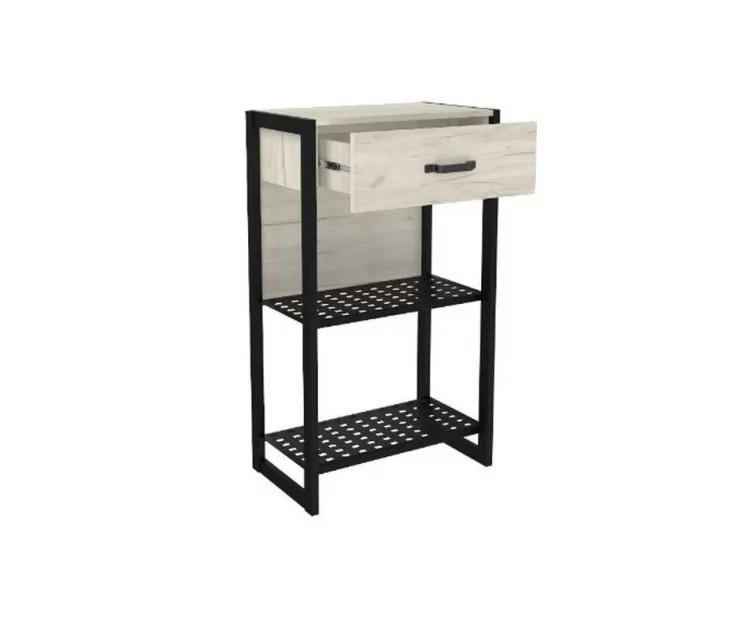 Комплект мебели для прихожей Техно ЛД №1 Дуб Крафт Белый Черный_2