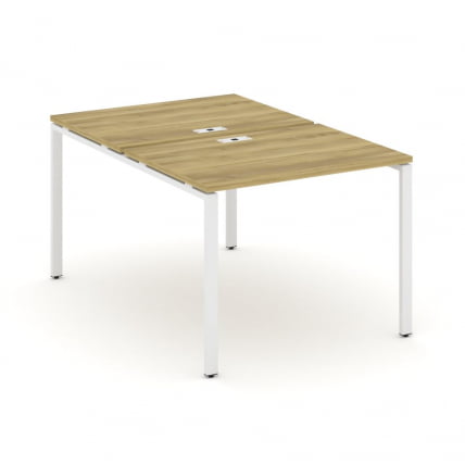 Рабочая станция двухсторонняя на 2 места CONCEPT CN.DRS-001 Дуб Винченцо Белый_0