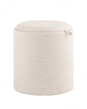 Пуф-столик с ящиком Хюгге S букле бежевый_0
