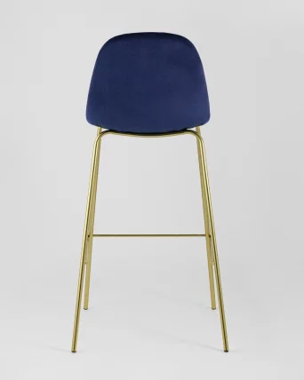 Стул барный Валенсия Синий с золотыми ножками_5