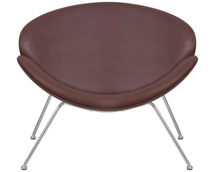 Кресло дизайнерское DOBRIN EMILY Коричневый винил YP5_5