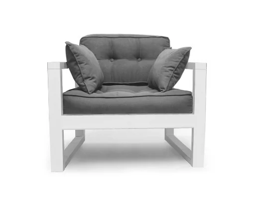 Диван одноместный DEmoku Д-1 серебристо-серый_белый_0