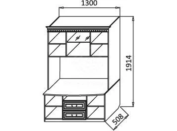 Секция для ТВА Гармония-4 01 Дуб беленый Туя светлая_1