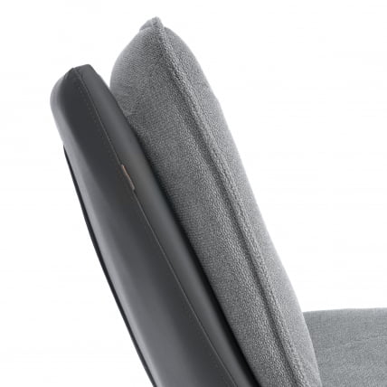 Кресло лаунж Cosmo велюр/букле/экокожа, VT shape silver/графит_9