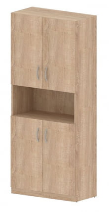 Шкаф с 2-мя комплектами глухих малых дверей SR-5W.4 Дуб Бофорд_0