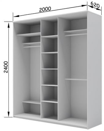 Шкаф-купе Хит-24-20-555 Бук бавария светлый_1