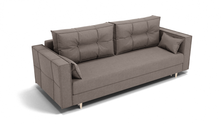 Диван Консул-1 ППУ (ЗР) Цвет фасада: Серо коричневый; Тип: Прямой; Материал фасада: Металл/Велюр_0