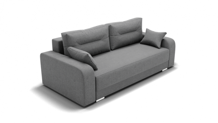 Диван Модерн -1 (ЗР) Цвет фасада: Светло серый; Тип: Прямой; Материал фасада: Металл/Велюр_0