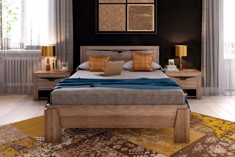 Кровать 900 Соренто 20 Дуб Стирлинг_5