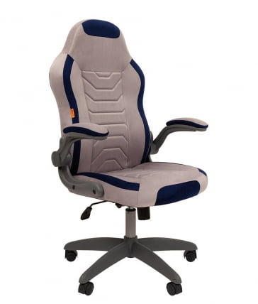 Кресло для геймеров CHAIRMAN GAME 50 Серый-синий_0