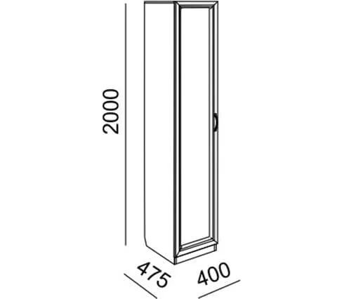 Пенал Остин Модуль №3 Ясень шимо светлый/белый_1