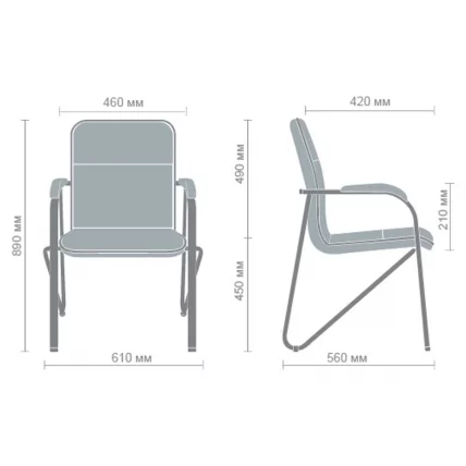 Стул для посетителей Самбо экстра Бежевый_6