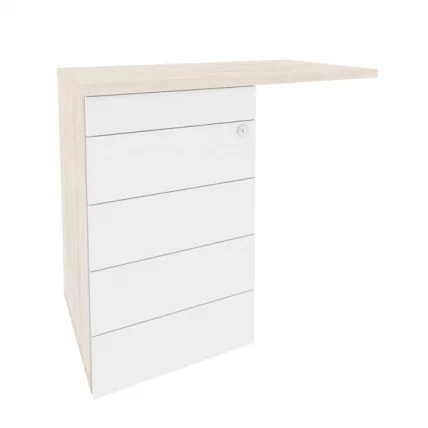 Тумба приставная (TIP-ON) (универсальная л/пр) ONIX O.TPU-4 TIP Денвер Светлый/Белый_0