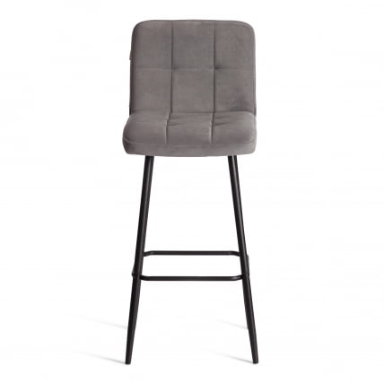 Барный стул Medeo/Медео велюр, серый, 29, 45х56х113 см_4