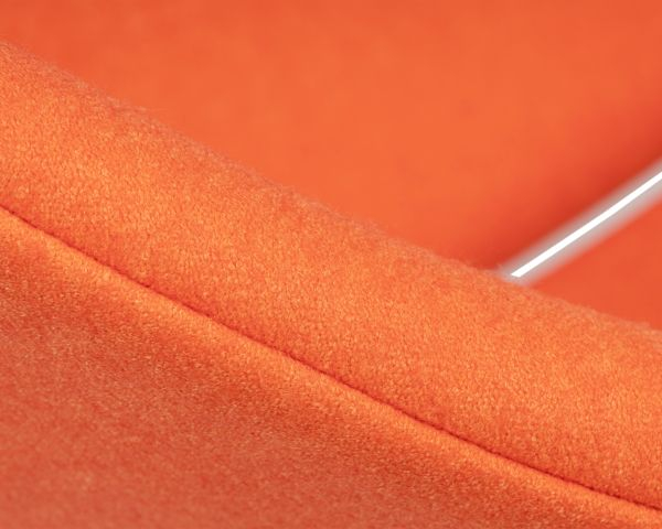 Кресло дизайнерское DOBRIN EMILY (оранжевая ткань AF, хромированная сталь) 2 шт_6