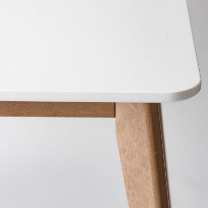 Стол обеденный Пегас 160x95 Эмаль белая Морилка Дуб золотой_1