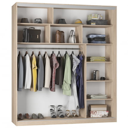 Шкаф-купе B-220х200х60-1(ДСС-D7D7D7)_1