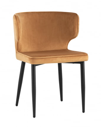 Стул Матео черные ножки велюр Терракотовый_0