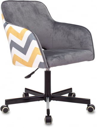 Кресло для оператора Бюрократ CH-380M Серая жемчужина Italia 26 зигзаг_0