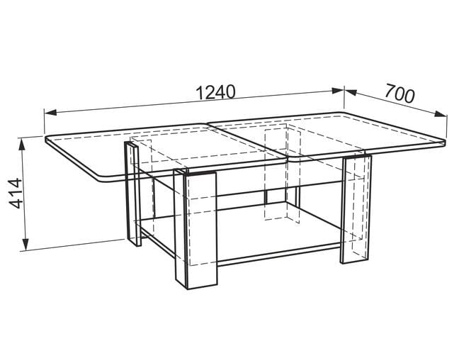 Журнальный столик Адам 1 Венге / Дуб млечный_3