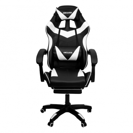 Кресло 088 цвет черный/белый с массажем 088-black-white-mass_2