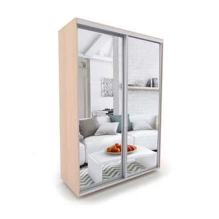 Шкаф-купе 2-х дверный Акцент-Сим З 1200х600 Дуб молочный_0