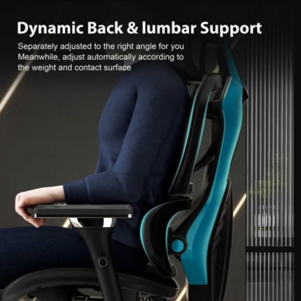 Эргономичное компьютерное кресло (для геймеров) Eureka TYPHON, Blue_15