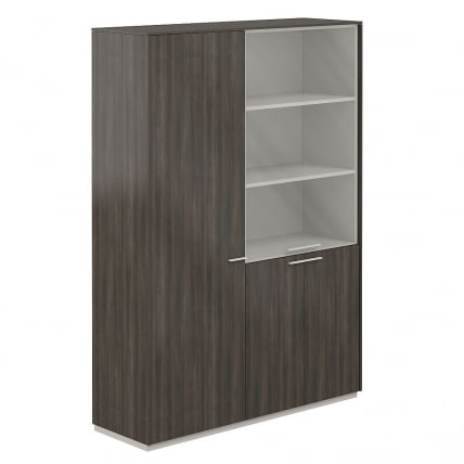 Шкаф высокий двойной с отделением для одежды Atlas NZ-0303+NZ-0311.BT.BT Бренсон Трюфель_0