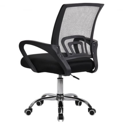 Кресло CРОМЕКС (КРОМЕКС) Топ CХ-695 ХРОМ сетка/ткань ТВ черное / CROMEX Top CH-695 TW_2