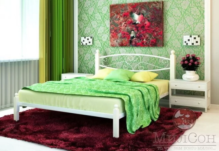 Кровать Каролина Lux 1600х2000 Белая_1