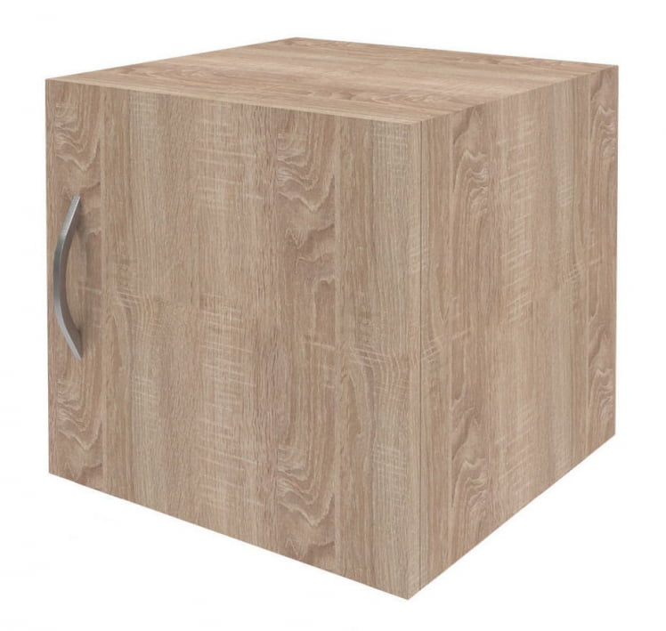 Антресоль узкая с глухой дверью правая Simple SA-400.1 R Дуб Сонома светлый_0