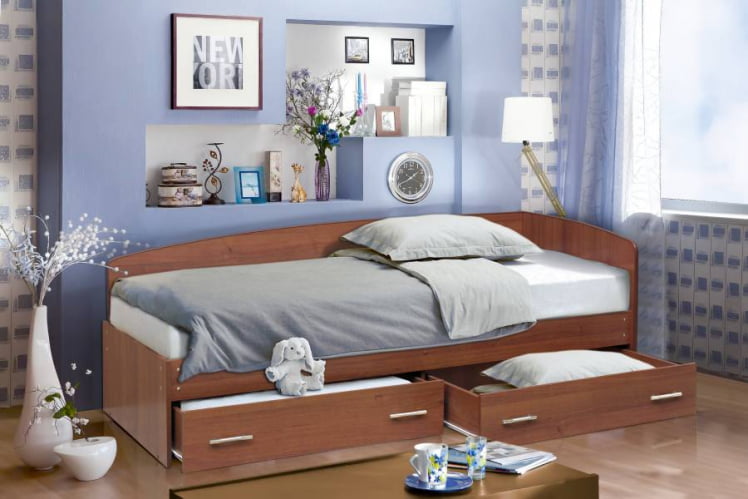 Кровать Софа №2 900*1900 Итальянский орех_0