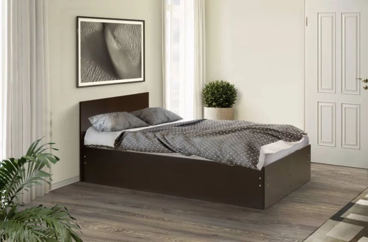 Кровать на уголках №4 1200*2000 Вишня Оксфорд_0