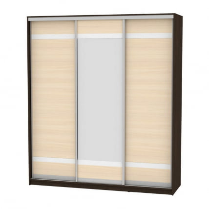 Шкаф-купе B-230х200х60-2(Венге-ДМ-D9D10D9)_0