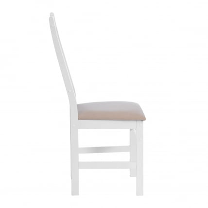 Стул CROSSMAN NEW, Многослойный березовый шпон, 41х40х100 см, white/велюр бежевый_1