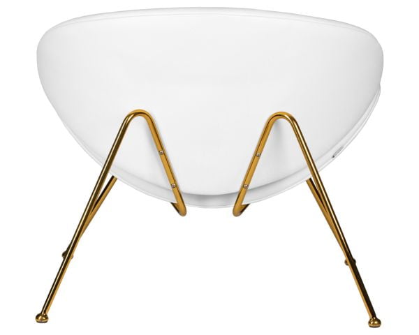 Кресло дизайнерское DOBRIN EMILY (белый винил YP17, золотое основание) 2 шт_11