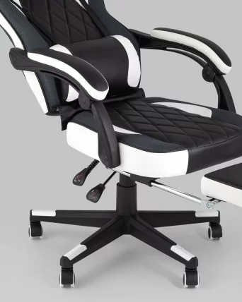 Геймерское кресло TopChairs Virage Черный-белый_14