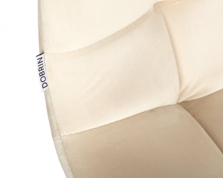 Стул барный DOBRIN NICOLE (черные матовые ножки, кремовый велюр (108-113))_6